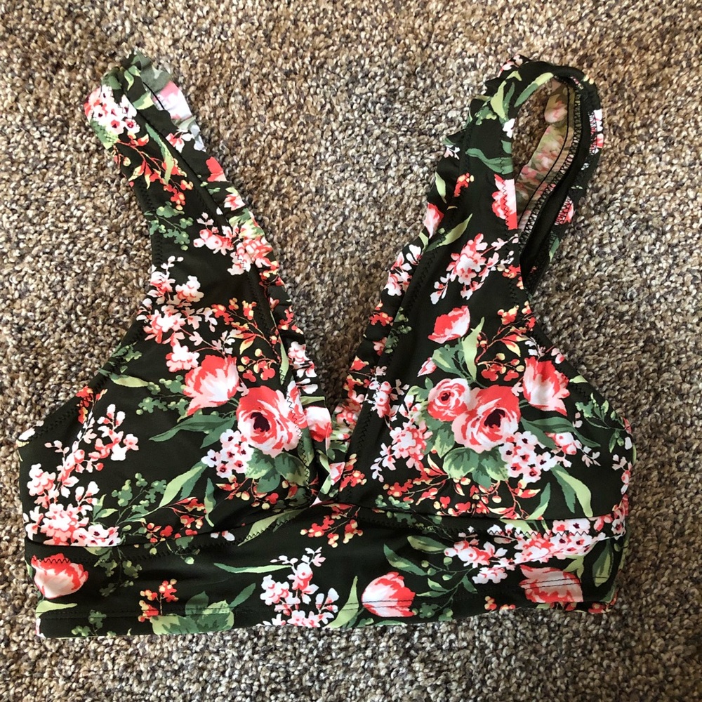 Floral swimsuit top